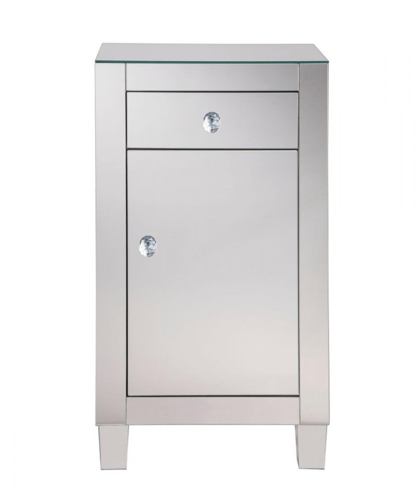 1 Drawer 1 Door Cabinet 18 In.x12 In.x32 In. in Clear Mirror