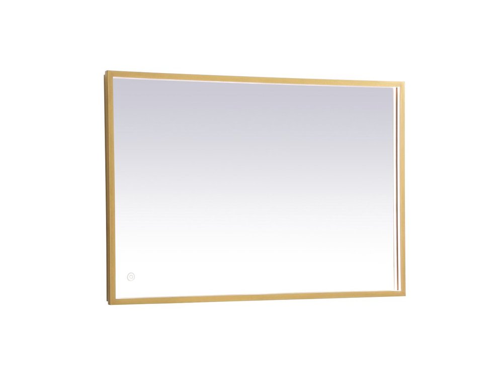 Pier 20x40 Inch LED Mirror with Adjustable Color Temperature 3000k/4200k/6400k in Brass