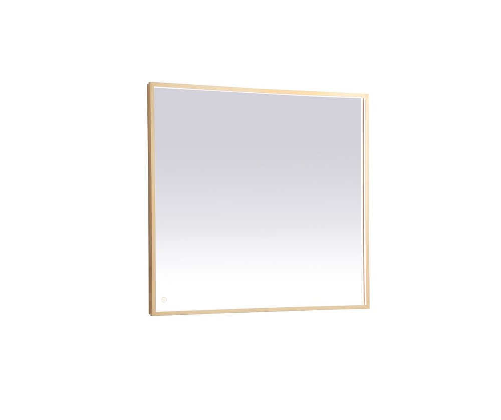 Pier 36x40 Inch LED Mirror with Adjustable Color Temperature 3000k/4200k/6400k in Brass
