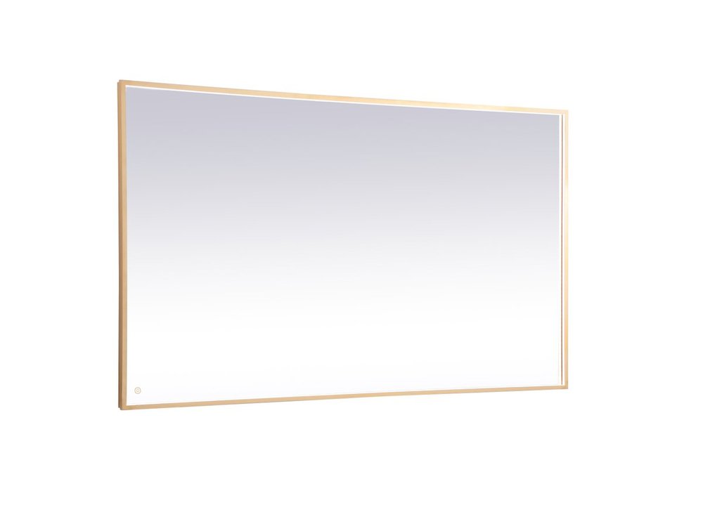 Pier 42x72 Inch LED Mirror with Adjustable Color Temperature 3000k/4200k/6400k in Brass