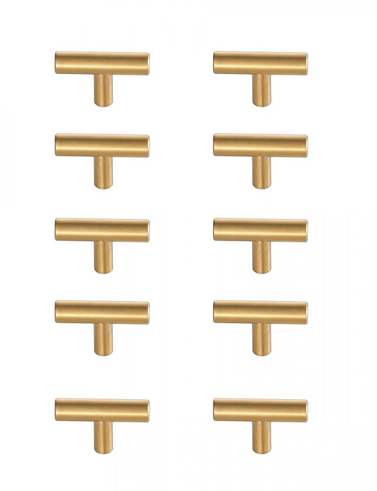 Quinn Brass T Bar Pull Multipack (Set of 10)