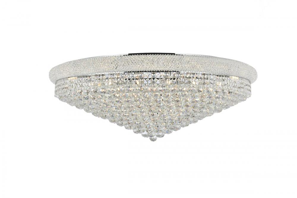 Primo 30 Light Chrome Flush Mount Clear Royal Cut Crystal