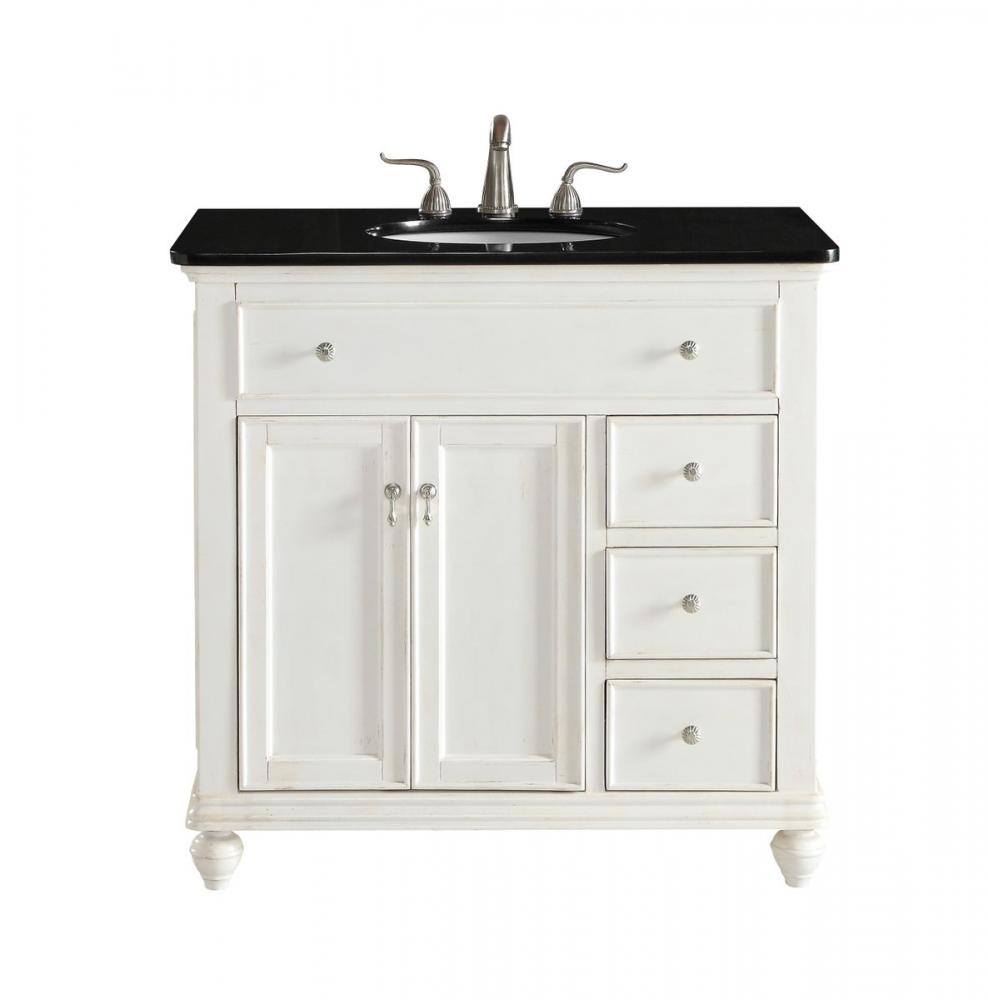 36 In. Single Bathroom Vanity Set in Antique White