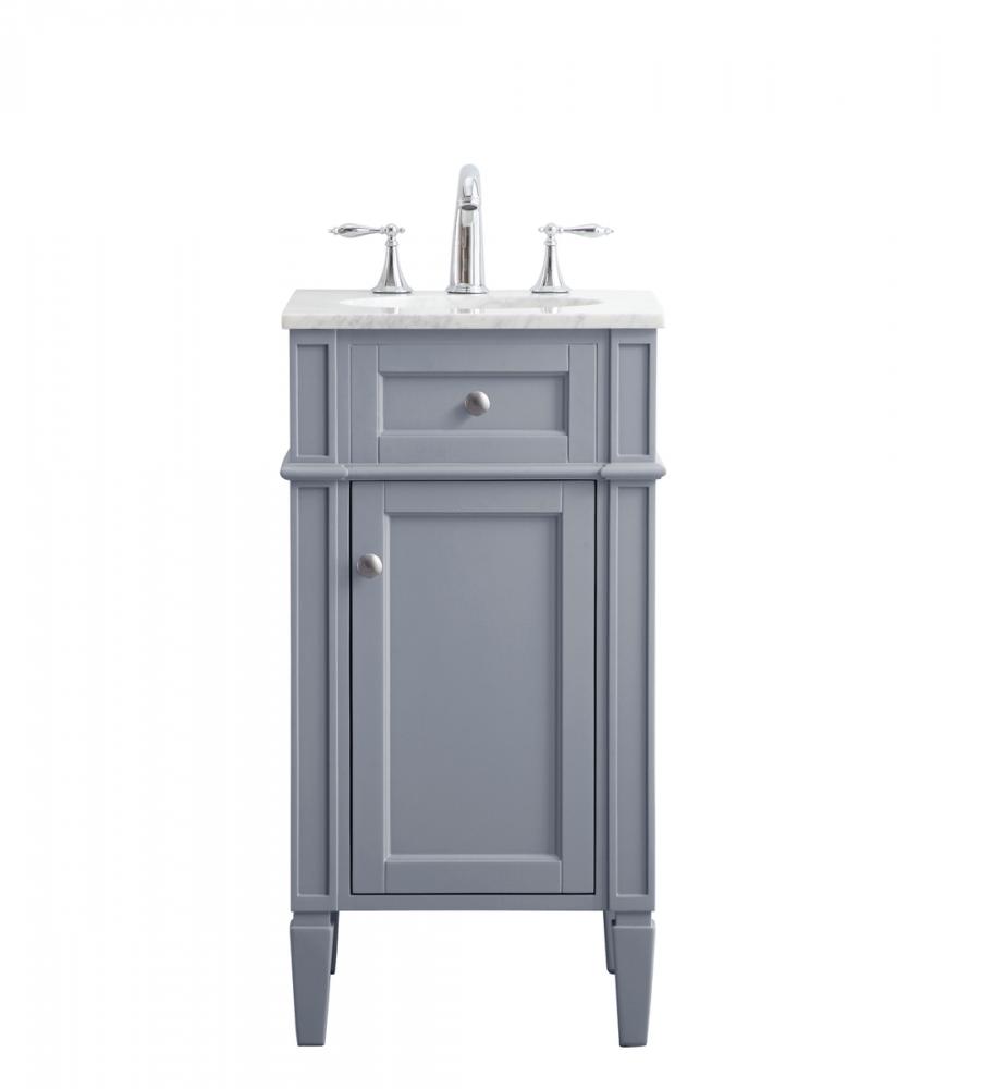 18 In. Single Bathroom Vanity Set in Grey