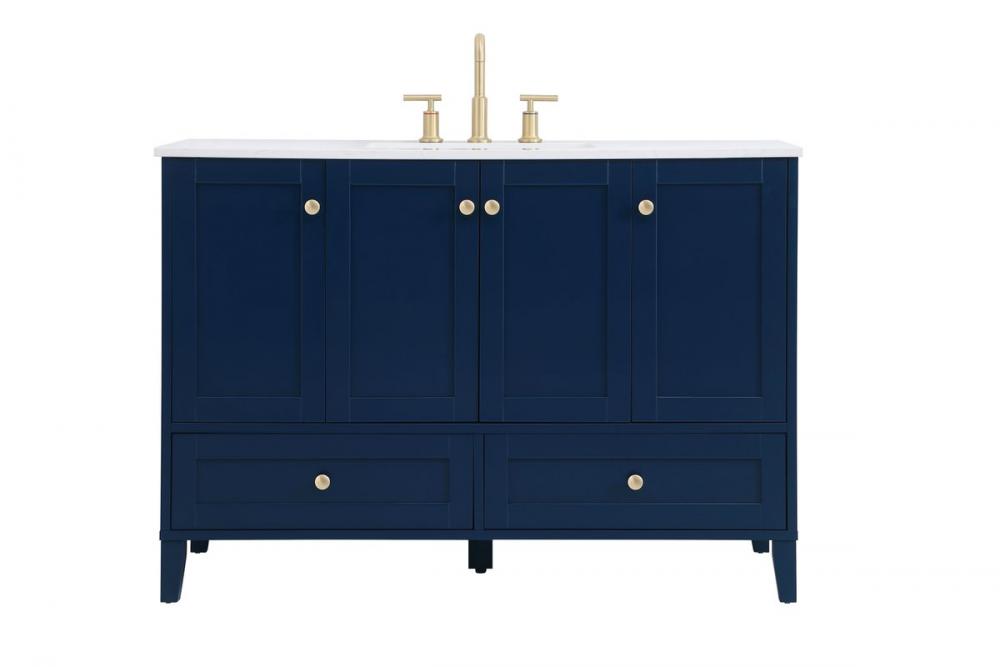 48 inch Single Bathroom Vanity in Blue