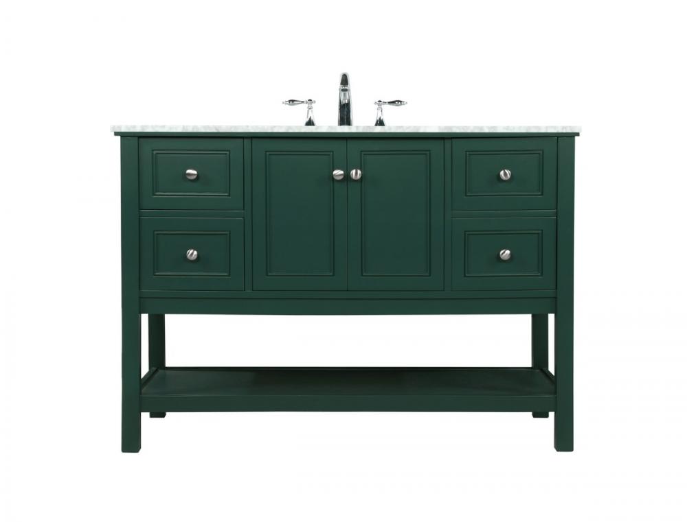 48 Inch Single Bathroom Vanity in Green