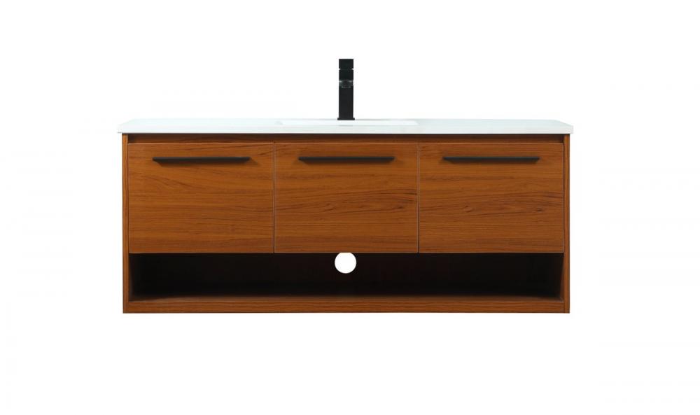 48 Inch Single Bathroom Vanity in Teak