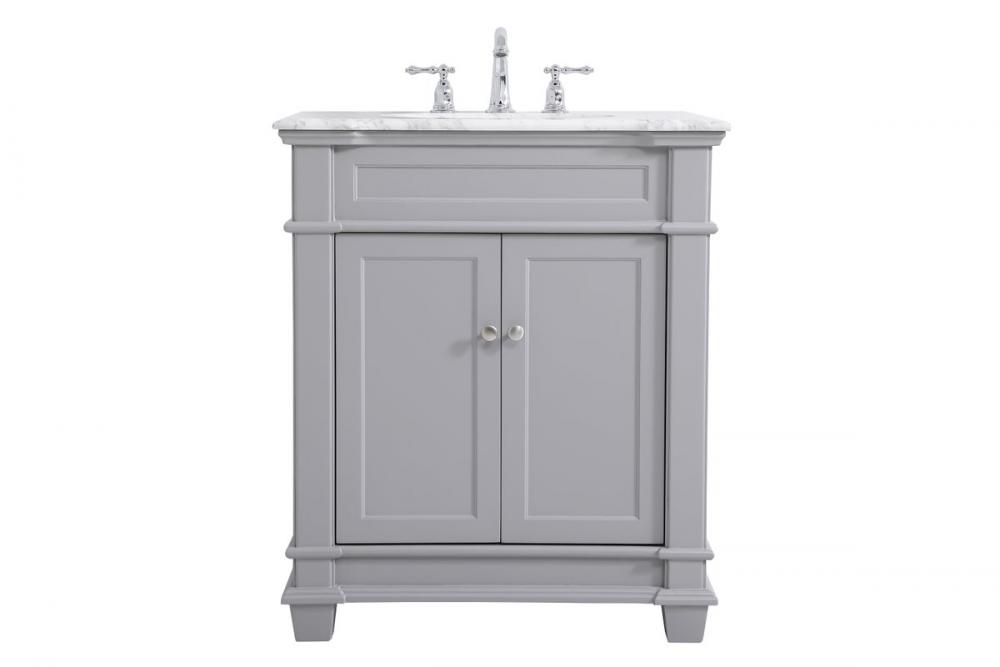 30 Inch Single Bathroom Vanity Set in Grey