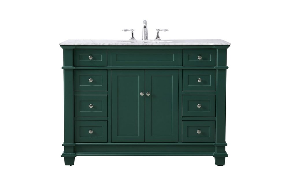 48 Inch Single Bathroom Vanity Set in Green