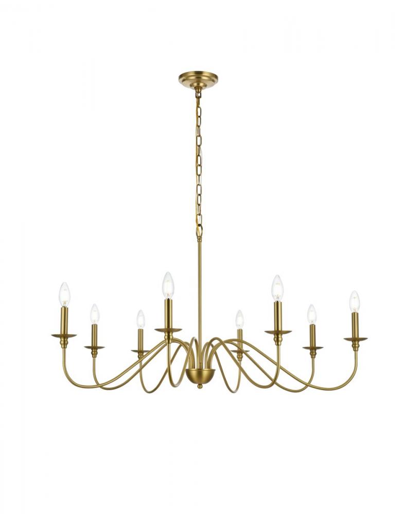 Rohan 42 Inch Chandelier in Satin Gold