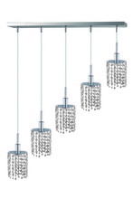 Elegant 1285D-O-R-CL/SA - Mini 5 light Chrome Pendant