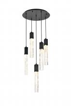 Elegant 2089D20BK - Aurora 20 inch Chandelier in Black