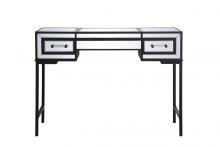 Elegant MF73020BK - 42 Inch Mirrored Flip Top Vanity Table in Black