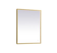 Elegant MRE62036BR - Pier 20x36 Inch LED Mirror with Adjustable Color Temperature 3000k/4200k/6400k in Brass