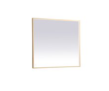 Elegant MRE63640BR - Pier 36x40 Inch LED Mirror with Adjustable Color Temperature 3000k/4200k/6400k in Brass