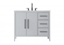 Elegant VF29342GR - 42 Inch Single Bathroom Vanity In Grey