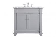 Elegant VF50036GR - 36 Inch Single Bathroom Vanity Set in Grey