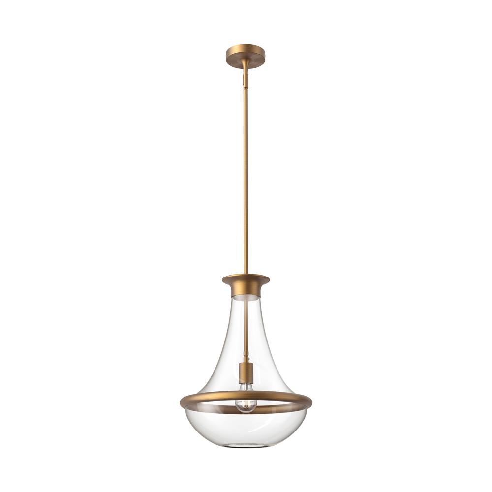 Marcel 10-in Aged Gold 1 Light Pendant