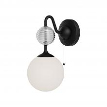 Alora Lighting WV415306MBOP - Celia 6-in Matte Black/Opal Glass 1 Light Wall/Vanity