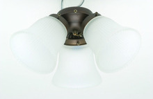 Regency Ceiling Fans, a Division of Hinkley Lighting LK301T-ORB - 3 LIGHT FROSTED RIBBED ORB 3x60w E12