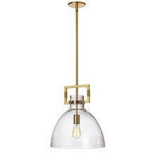 Dainolite LBY-141P-AGB - 1LT Pendant, Aged Brass Finish