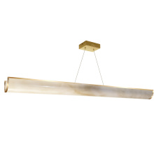 Dainolite NNA-5130LEDHP-AGB-AL - 30W Horizontal Pendant, Aged Brass w/ Marble Alabaster Shade