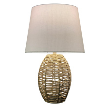 Dainolite TIL-191T-NAT - 1LT Table Lamp, NAT w/ WH Shade