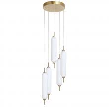 Dainolite TYA-1250LEDP-AGB - 45W Multi Pendant, AGB w/ WH Opal Glass