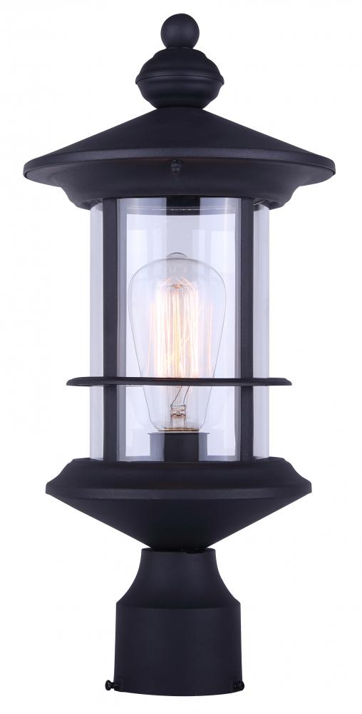 Treehouse 1 Light Outdoor Lantern, Black Finish