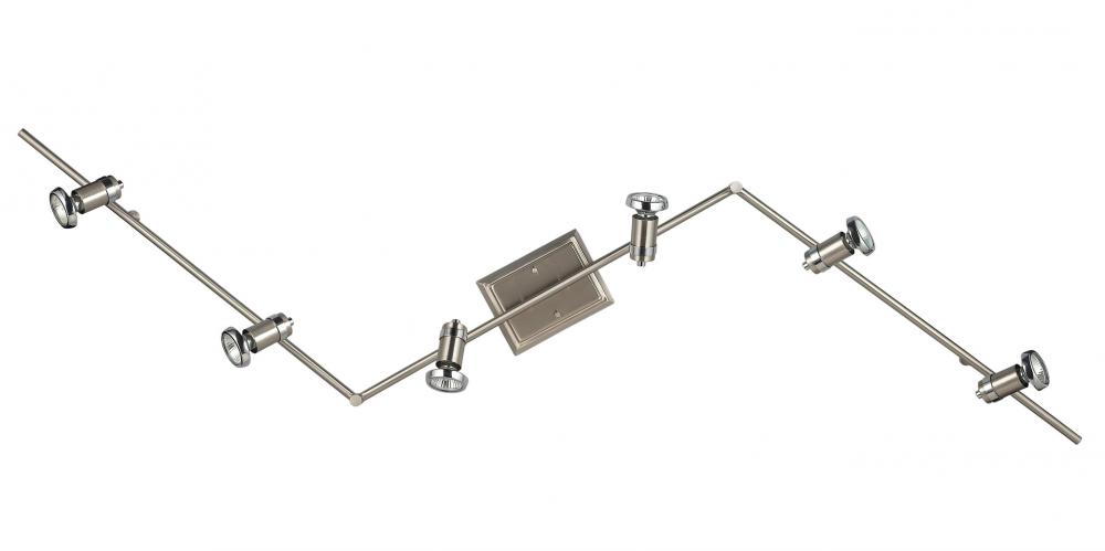 Shay 6 Light Track Lighting, Chrome Finish