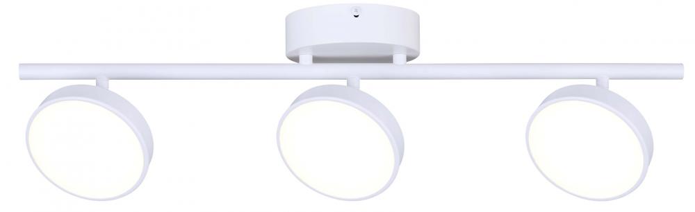 NEELIA 3 Light 25 in. Ceiling/Wall White Track Light Kit with Integrated LED