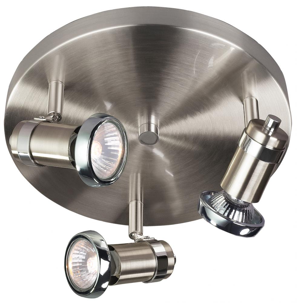 Shay 3 Light Track Lighting, Chrome Finish