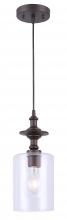 Canarm IPL276B01ORB - York, 1 Lt Cord Pendant, Clear Glass, 100W Type A, 5 1/2" x 60"