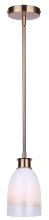 Canarm IPL2289B01GD - Rosie 1-Light Rod Pendant, Gold Finish with White Glass Shade
