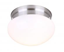 Canarm IFM137BN - IFM137BN, 1 Lt Flush Mount, Opal Glass, 60W Type A19, 7 .25 IN W x 4 5/8 IN H