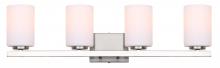 Canarm IVL1093A04BN - JAE, IVL1093A04BN -G-, 4 Lt Vanity, Flat Opal Glass, 60W Type A, 30.75inch W x 8inch H x 6.5inch D,