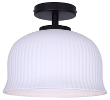 Canarm ISF2262B01BK - SANA 1 Lt Semi-Flushmount, Matte Black Finish with Ceramic Shade