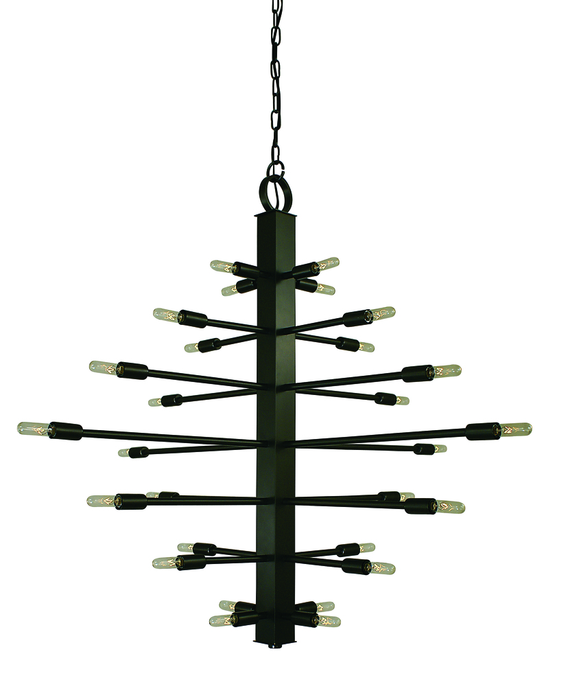 28-Light Brushed Nickel Simone Chandelier