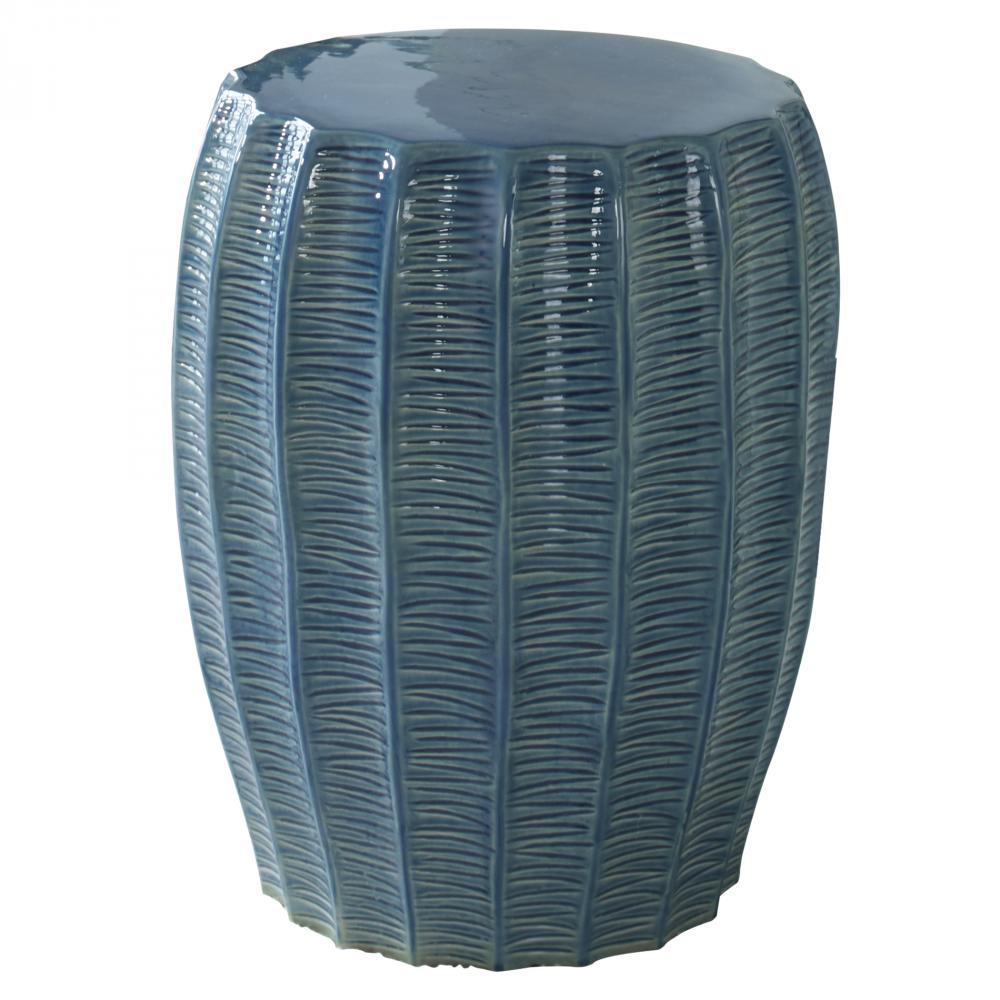 Uttermost Harbor Aqua Blue Garden Stool