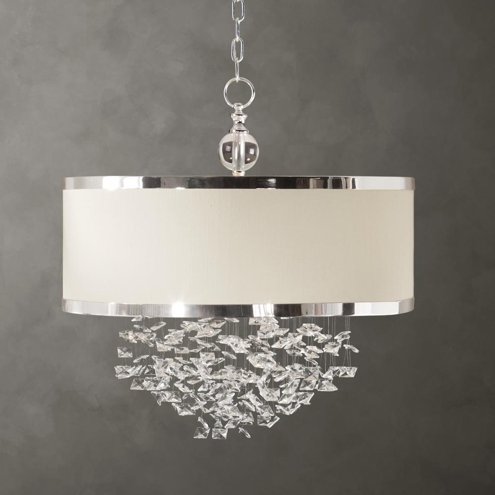 Uttermost Fascination 3 Light Silken Drum Pendant