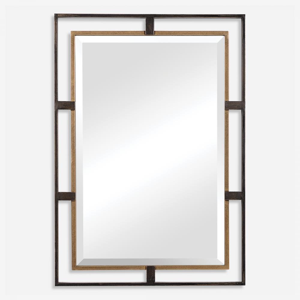 Carrizo Gold & Bronze Rectangle Mirror