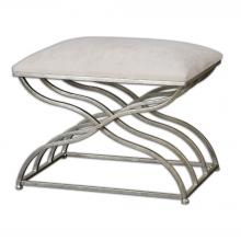 Uttermost 23091 - Uttermost Shea Satin Nickel Small Bench