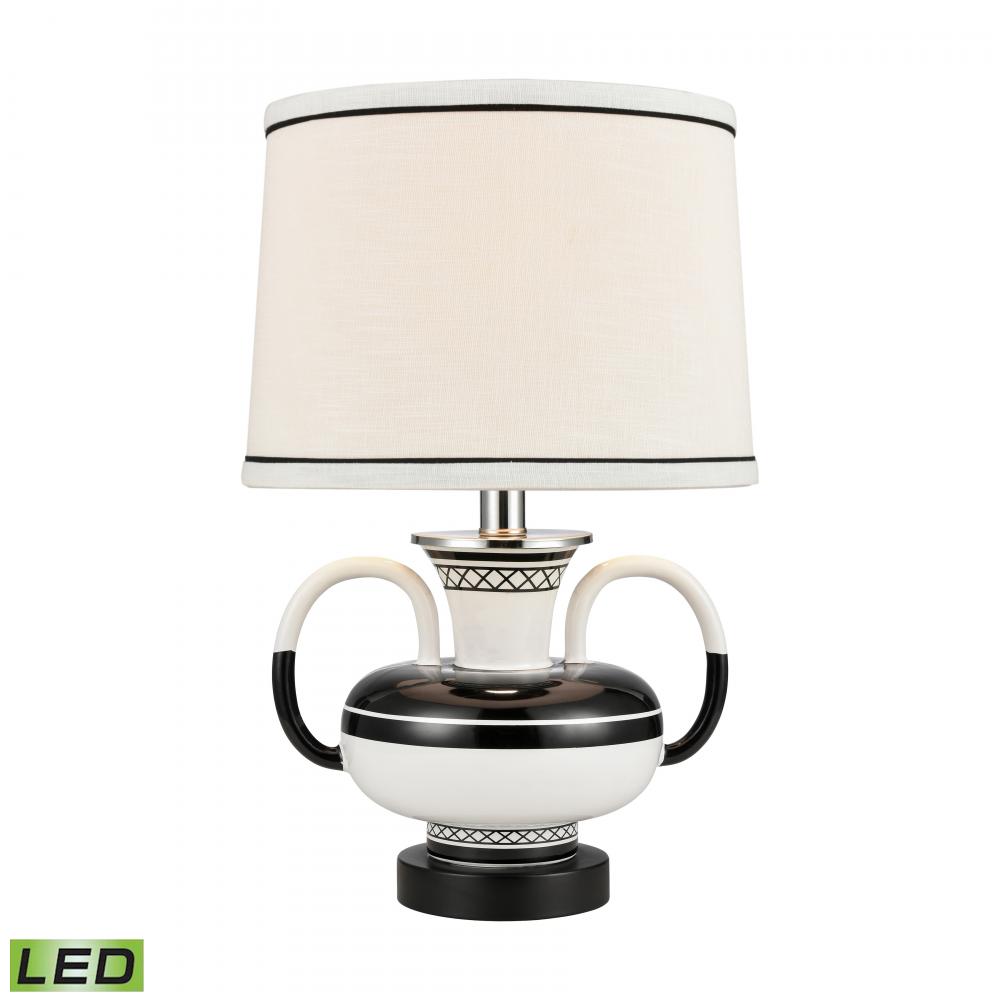 Luxor Gardens 18'' High 1-Light Table Lamp - White - Includes LED Bulb